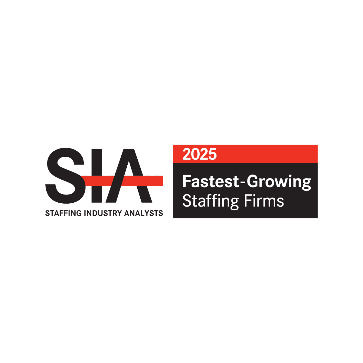 Staffing Industry Analysts 2025 badge recognizing Pioneer Healthcare as one of the Fastest-Growing Staffing Firms.